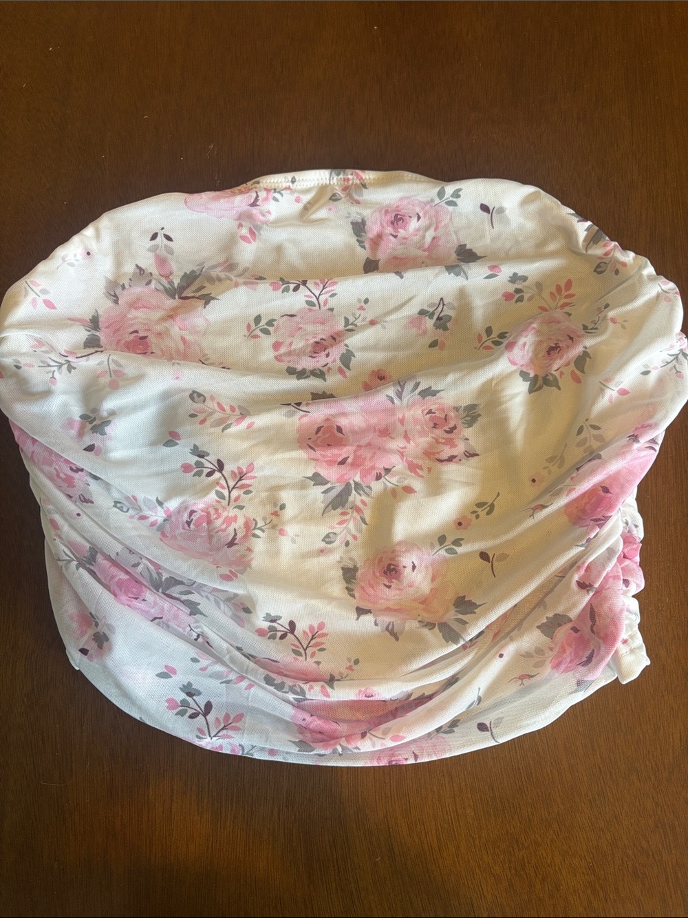 Women’s Pink Floral Strapless Tube Top